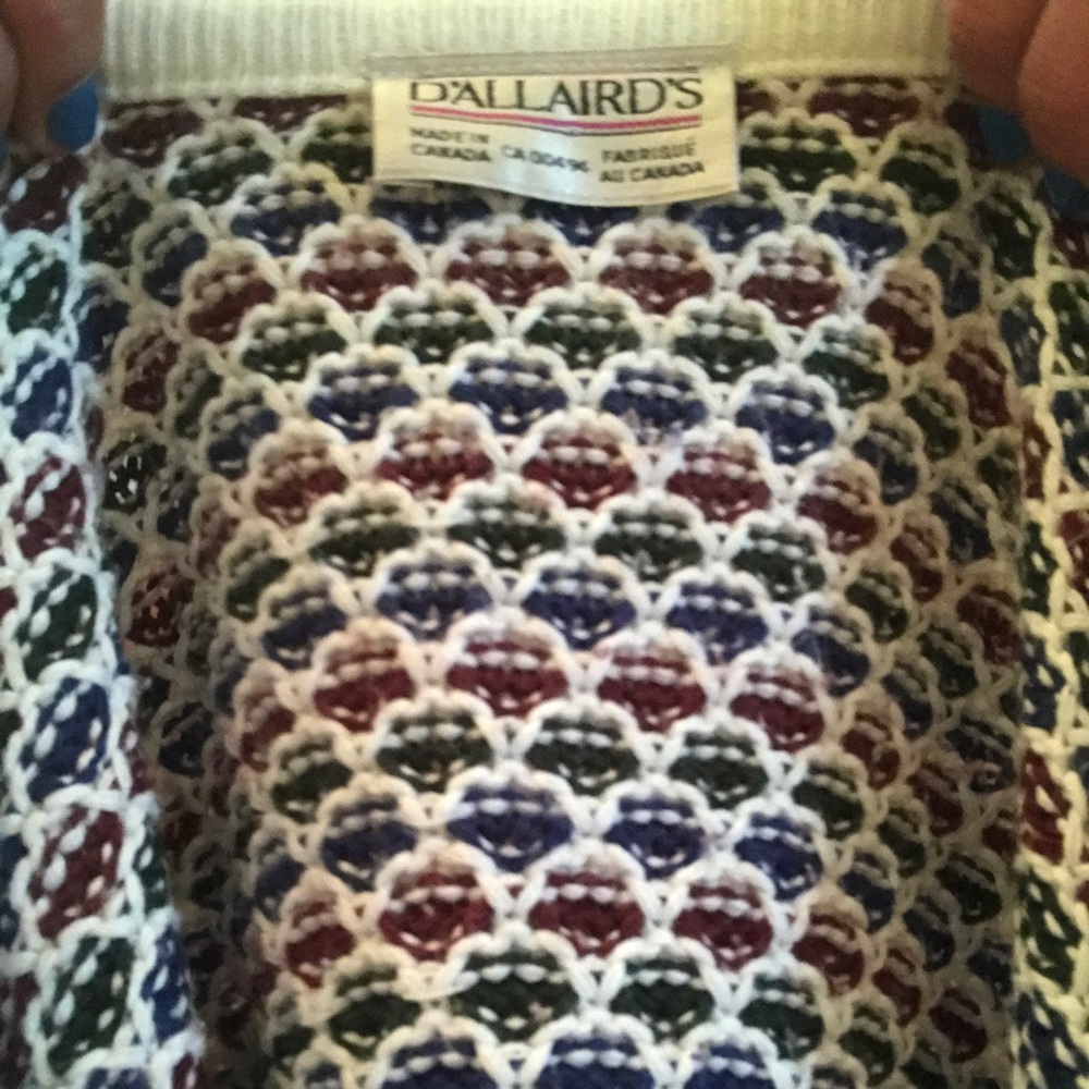 Vintage retro old school knitted granny sweater - Picture 4 of 8